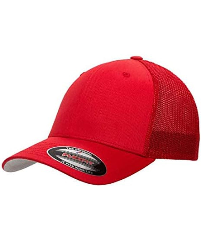Flexfit 6511 Fitted Mid-Profile Stretchable Mesh Panels Trucker Cap | Bulk Pack Available
