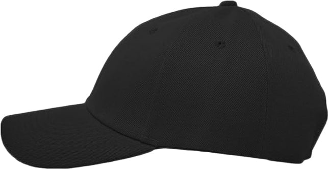 Glory Max Plain Baseball Cap Hook & Loop Strap Adjustable Solid Blank Curved Visor Hat