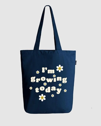 Ecoright Tote Bag for Women with Zipper, Small Tote Bag, Canvas Bag, Reusable Cotton Bag for Beach, Grocery, School & Work