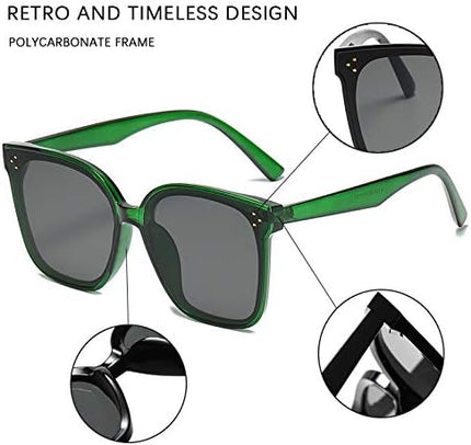 MAXJULI Oversized Sunglasses for Women Men UV Protection 8056