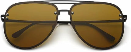 Trendy Oversized Aviator Sunglasses Womens, Retro Cute Big Shades Women's Fashion Sun Glasses UV Protection VF2203