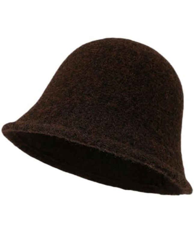 Winter Plush Fuzzy Polyester Bucket Hat Fisherman Hats for Women Men Bucket hat