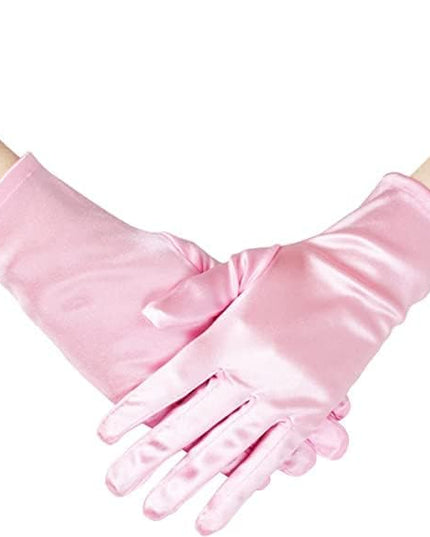 Sahabowi Satin Gloves Formal Bridal Banquet Party Wedding Opera Solid Colorful Mitten For Women