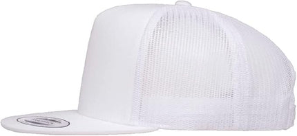 Yupoong 5-Panel YP Classic Trucker Cap | High Profile Flat Visor Snapback | OSFM | Bulk Packs Available