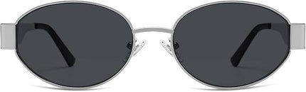 SOJOS Retro Oval Sunglasses for Women Trendy Classic Shades UV400 Protection SJ1256