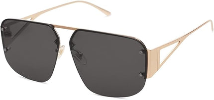 SOJOS Trendy Aviator Sunglasses Mens Womens Retro Metal Rimless Frame Shades Lentes De Sol Para Mujer SJ1192