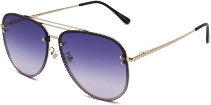 Trendy Oversized Aviator Sunglasses Womens, Retro Cute Big Shades Women's Fashion Sun Glasses UV Protection VF2203