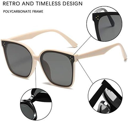 MAXJULI Oversized Sunglasses for Women Men UV Protection 8056