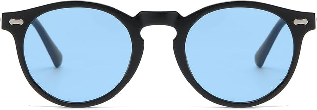Gleyemor Vintage Polarized Sunglasses for Men Round Sunglasses UV400 Protection Retro Hand-crafted Acetate Frame