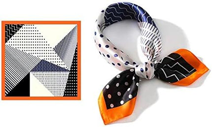 ANDANTINO 100% Mulberry Silk Scarf -21” Lightweight Square Neckerchief – Breathable Digital Printed Scarves with Gift Packed