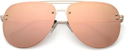 Trendy Oversized Aviator Sunglasses Womens, Retro Cute Big Shades Women's Fashion Sun Glasses UV Protection VF2203