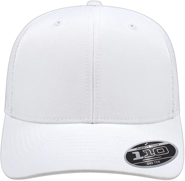 Cap America i8502 Flexfit 110 Premium Mid Profile 6-Panel Mesh Back Trucker Cap Hat w/UV Guard & Adjustable Snapback