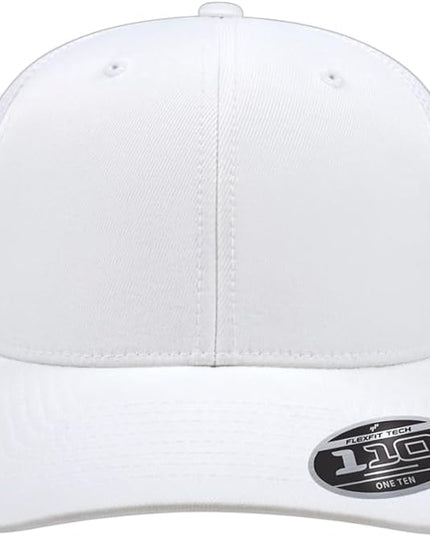 Cap America i8502 Flexfit 110 Premium Mid Profile 6-Panel Mesh Back Trucker Cap Hat w/UV Guard & Adjustable Snapback