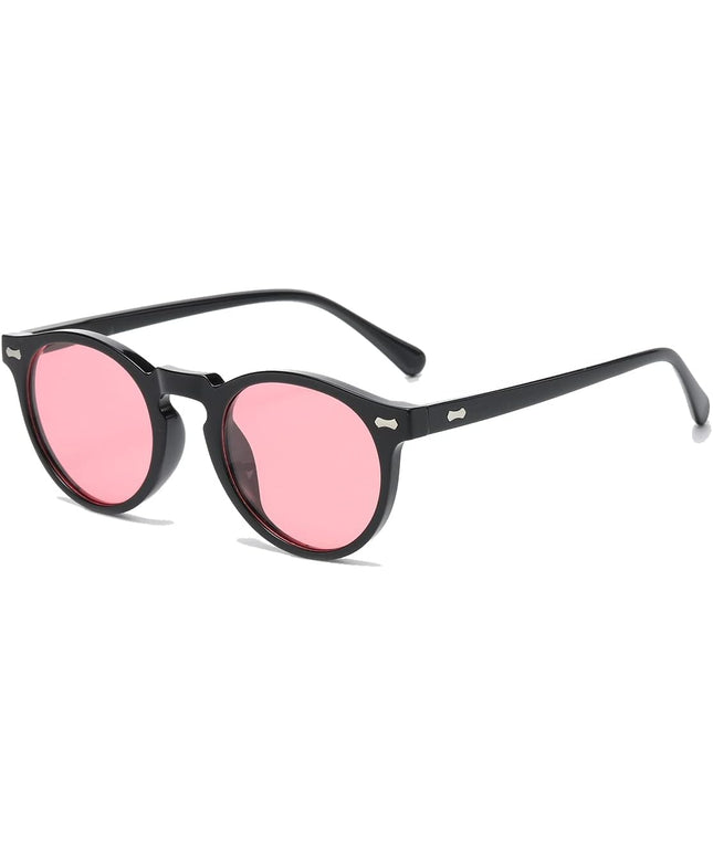 Gleyemor Vintage Polarized Sunglasses for Men Round Sunglasses UV400 Protection Retro Hand-crafted Acetate Frame