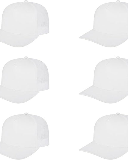Cap America i3039 Classic 5 Panel Mid Profile Structured Trucker Mesh Back Cap w/ & Adjustable Snapback