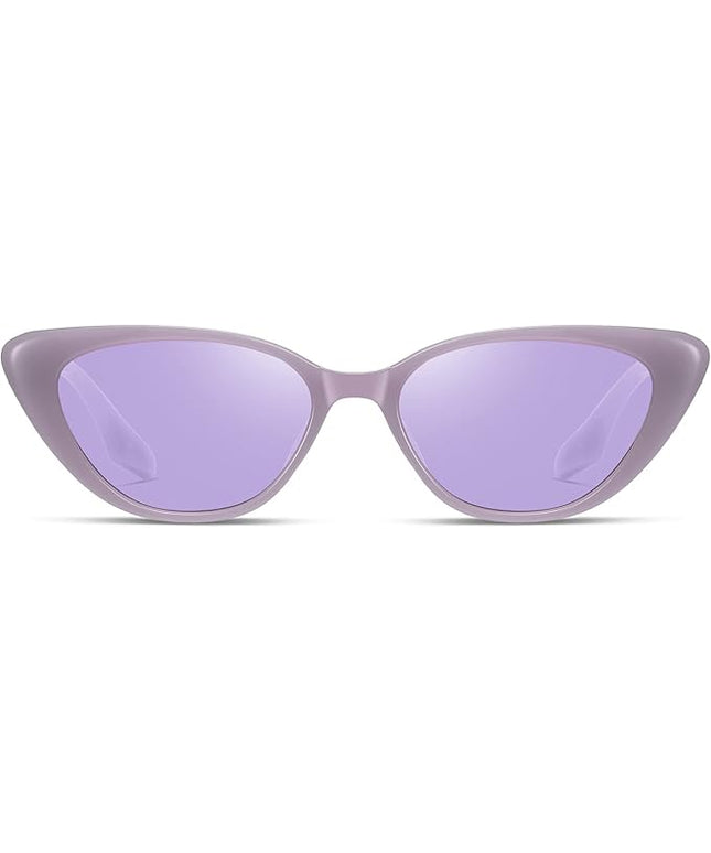Retro Vintage Narrow Cat Eye Sunglasses for Women 90s Small Chic Style Trendy Sunnies UV400 Protection FZN7514