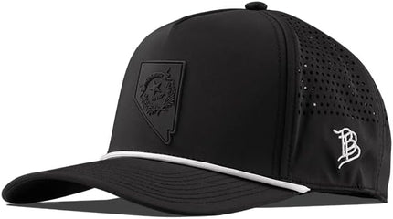 Branded Bills Nevada Stealth PVC Curved 5 Panel Rope, Snapback Closure, Lightweight, Comfortable Baseball Cap
