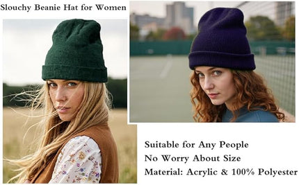 LAKIBOLE Winter Beanie Hats for Men Slouchy Beanies for Women Teenage Boys Girls