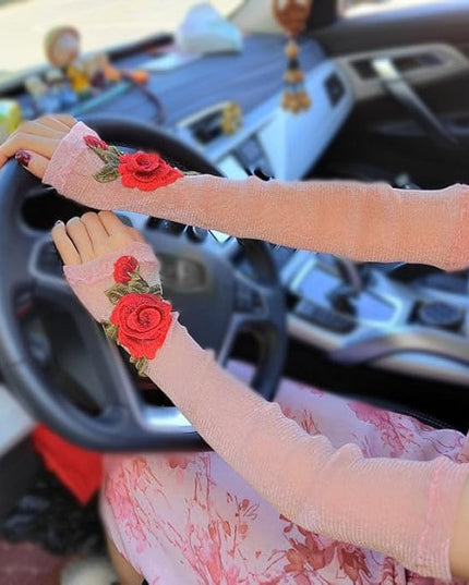 Specell Embroidered Flowers Lace Fingerless Gloves - for Bridal Wedding Cocktail Tea Party Evening Prom Costumes Cosplay
