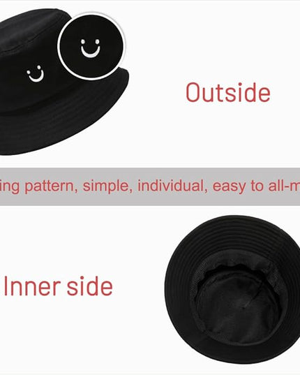 Cotton Bucket Hat for Women Men Summer Travel Sun Beach Bucket Cap, Unisex Outdoor Fisherman Hat