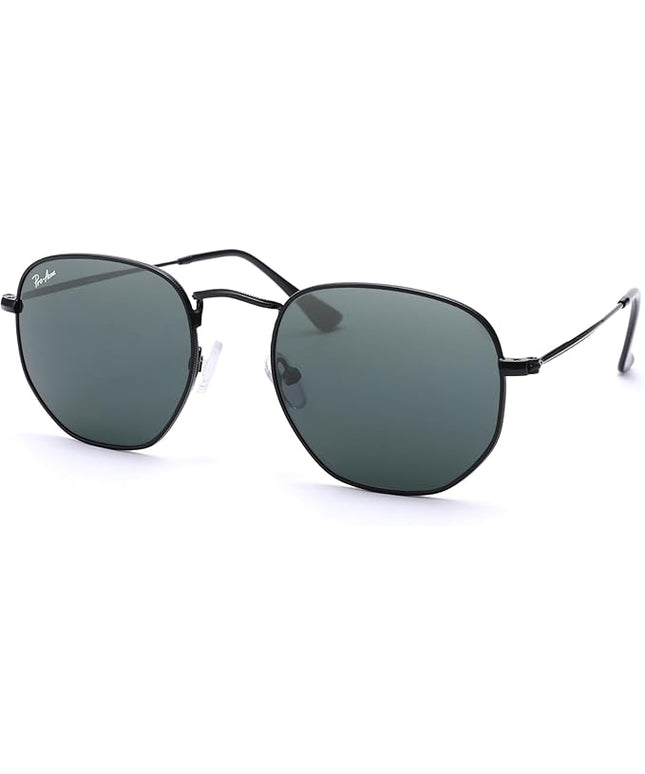 Pro Acme Small Square Sunglasses for Women Men 100% Real Glass Lens Hexagonal Frame