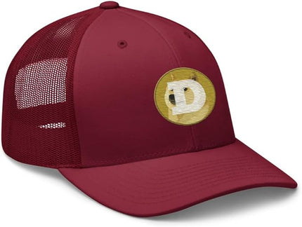 Dogecoin Crypto Embroidered Logo Trucker Cap