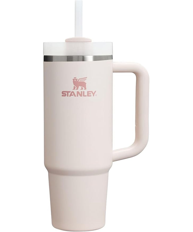 STANLEY Quencher H2.0 Tumbler with Handle and Straw 30 oz | Flowstate 3-Position Lid | Cup Holder Compatible for Travel | Insulated Stainless Steel Cup | BPA-Free | Rose Quartz 2.0