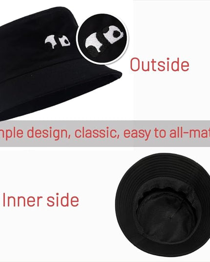 Cotton Bucket Hat for Women Men Summer Travel Sun Beach Bucket Cap, Unisex Outdoor Fisherman Hat