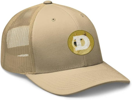 Dogecoin Crypto Embroidered Logo Trucker Cap
