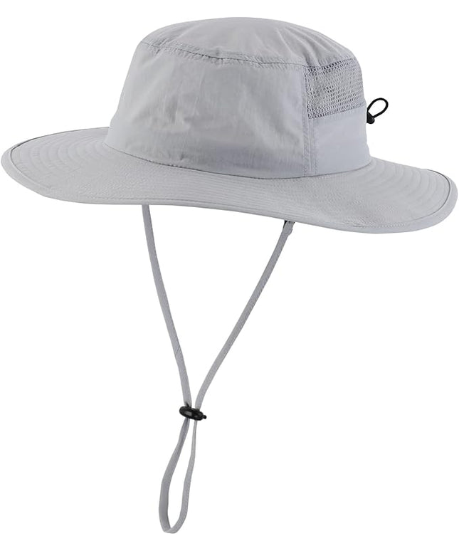 Home Prefer UPF50+ Mens Sun Hat Wide Brim Fishing Hat Womens UV Protection Cap Breathable Mesh Safari Gardening Bucket Hat