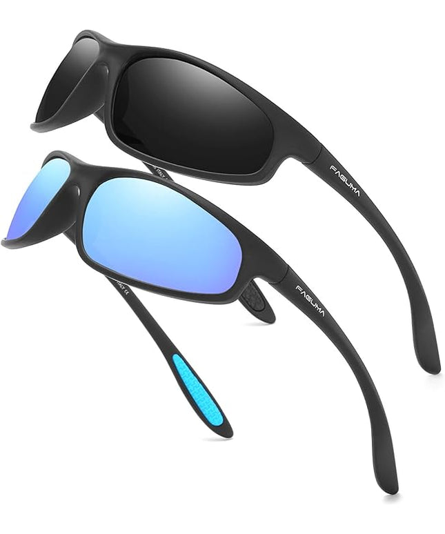 FAGUMA Polarized Sports Sunglasses For Men Cycling Driving Fishing UV400 Protection