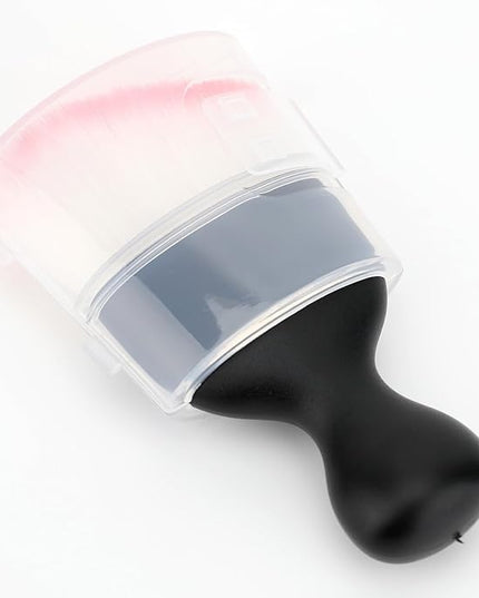 Car Detailing Brush, Soft Bristle Cleaning Brush, Scratch-Free Auto Duster Tool for Dashboard, Air Vents, Leather & Interior Cleaning (Black&Pink with Cap)