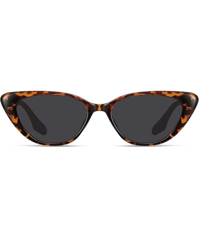 Retro Vintage Narrow Cat Eye Sunglasses for Women 90s Small Chic Style Trendy Sunnies UV400 Protection FZN7514