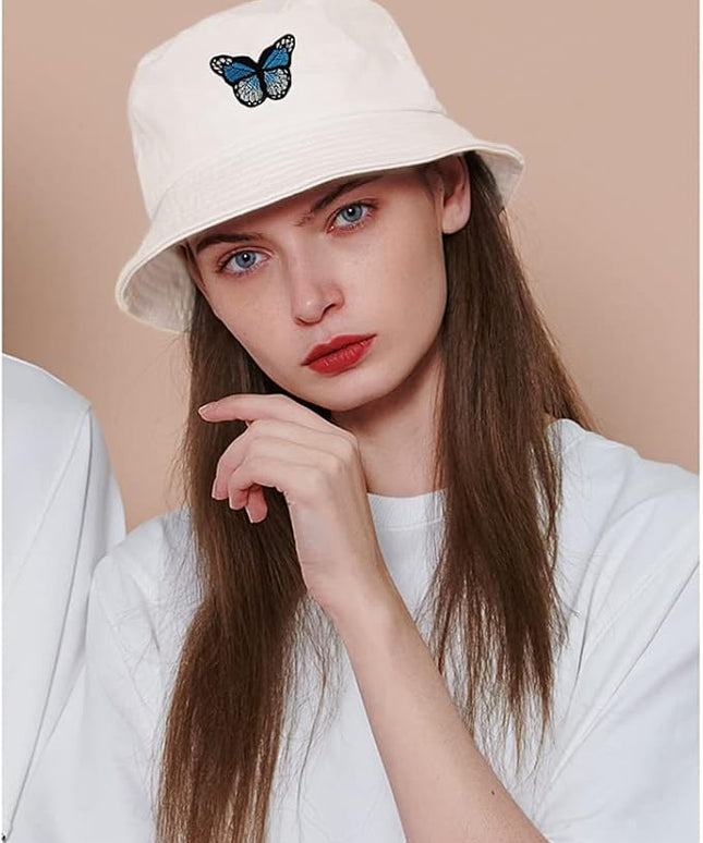 XYIYI Fashion Embroidery Bucket Hat Cotton Beach Fisherman Hats for Women Girls