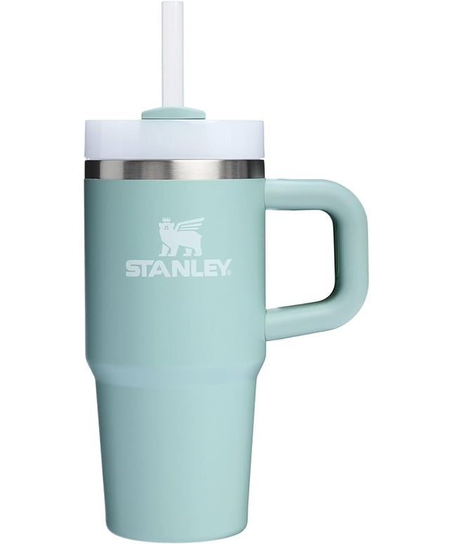 STANLEY Quencher H2.0 Tumbler with Handle and Straw 14 oz | Flowstate 3-Position Lid | Cup Holder Compatible for Travel | Insulated Stainless Steel Cup | BPA-Free | Seafoam