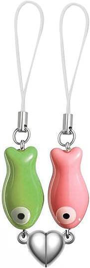 Agromusk Matching Phone Charms,Cute Ceramic Fish Matchaing Keychains Heart Strap Matching Couples Stuff Valentines Day Gifts