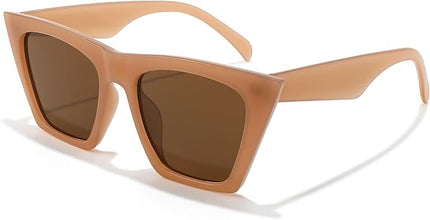 FEISEDY Vintage Square Cat Eye Sunglasses Women Trendy Cateye Sunglasses B2473