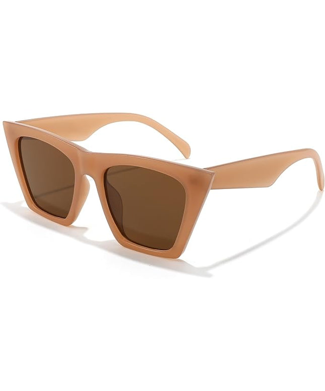 FEISEDY Vintage Square Cat Eye Sunglasses Women Trendy Cateye Sunglasses B2473