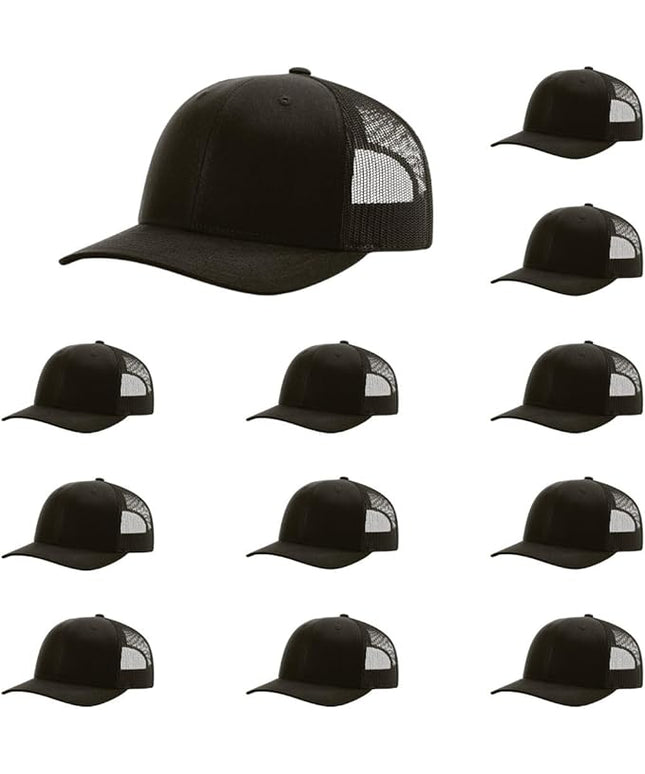 Richardson 112 Classic Six-Panel Adjustable Snapback Trucker Cap | Bulk Packs Available