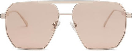 SOJOS Retro Oversized Square Polarized Sunglasses for Women Men Vintage Shades Classic Large Metal Sun Glasses