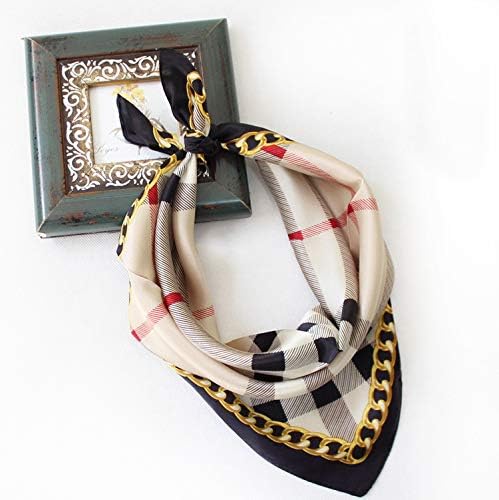 ANDANTINO 100% Real Mulberry Silk Scarf -21'' x 21''- Lightweight Neckerchief –Women Men Small Square Digital Printed Scarves