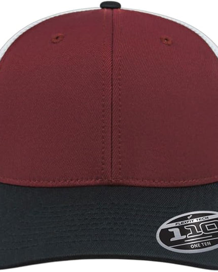 Cap America i8502 Flexfit 110 Premium Mid Profile 6-Panel Mesh Back Trucker Cap Hat w/UV Guard & Adjustable Snapback