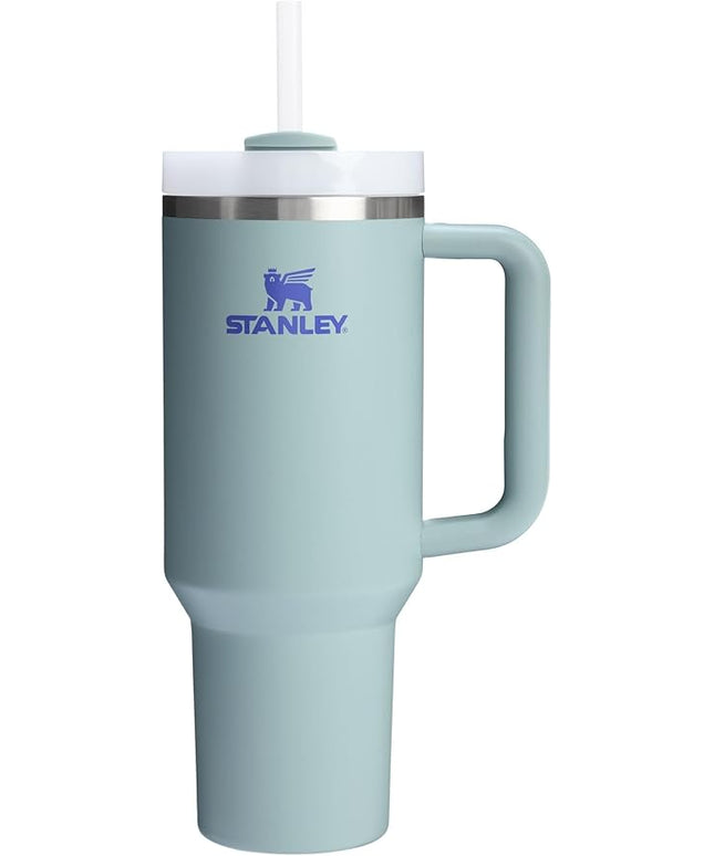 STANLEY Quencher H2.0 Tumbler with Handle and Straw 40 oz | Flowstate 3-Position Lid | Cup Holder Compatible for Travel | Insulated Stainless Steel Cup | BPA-Free | Exclusive Blue Cactus