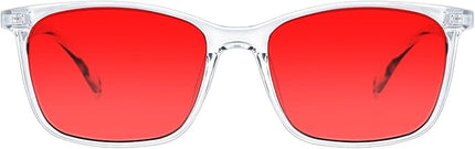 TIJN Blue Light Glasses for Men Women - Red Light Glasses for Computer Gaming - Dual AR Coating Lens - Screen Fatigue & UV Protection