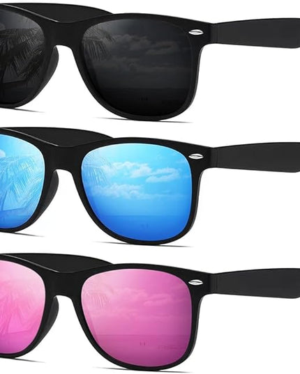 DEMIKOS Sunglasses Men Polarized Sunglasses for Mens Womens Retro Mirror Lens for Driving Fishing UV Protection