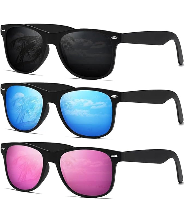 DEMIKOS Sunglasses Men Polarized Sunglasses for Mens Womens Retro Mirror Lens for Driving Fishing UV Protection