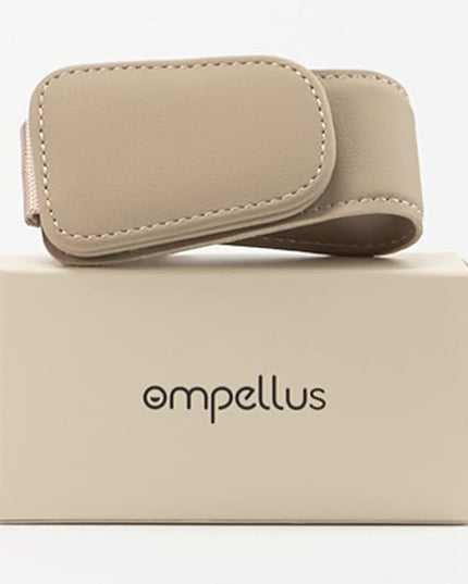 Magnetic Leather Sunglass Holder, Eyeglass Hanger Clip for Car Sun Visor, Suitable for Different Size Eyeglasses (Beige)