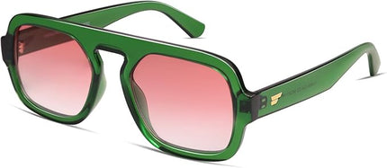 VANLINKER Oversized Retro Square Aviator Sunglasses for Women Men 70s Vintage Style Trendy Big Flat Top Sun Glasses VL9826