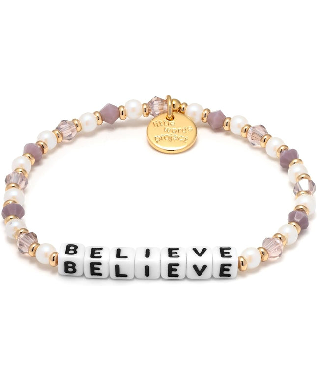Little Words Project Mother's Day Gifts, The Original Word Bracelet, Made with Colorful Beads and Plated Brass Hardware, Handcrafted Design & Positive Message