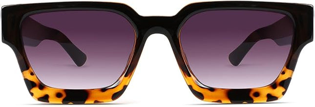Trendy Square Sunglasses for Men Women Fashion Thick Rectangle Sun Glasses UV Protection Shades Designer Style